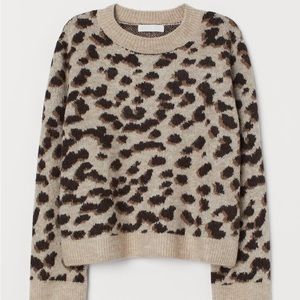 NWOT H&M Knit Jacquard-Print Knit Sweater